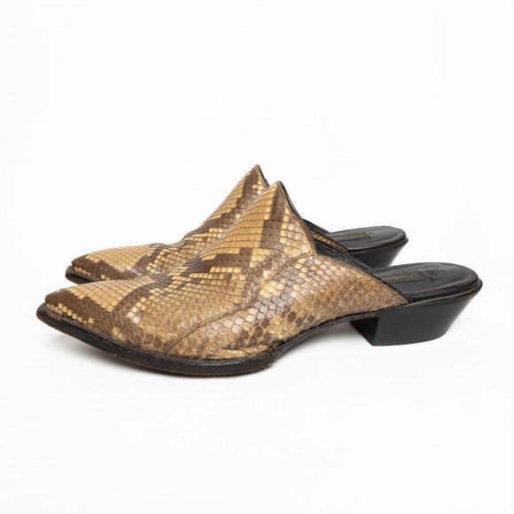SOLD - VTG Western Snakeskin Mules by Panhandle Slim - Picture 6 of 11